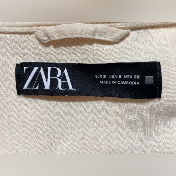 Barley worn cream/white Zara coat - Picture 2 of 3